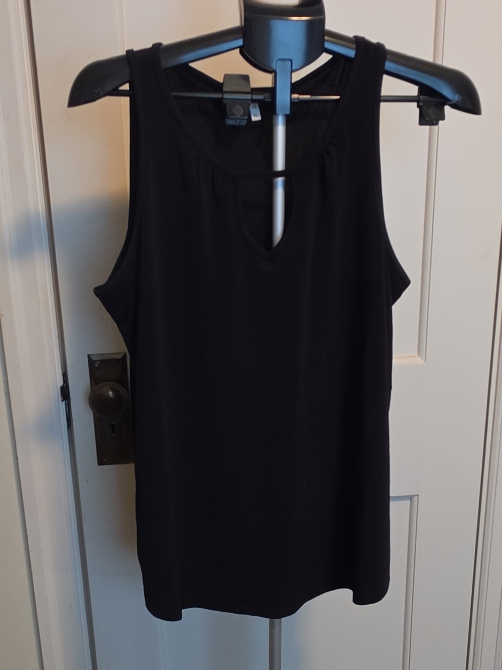 Maurices Black Sleeveless Tank with Front Keyhole